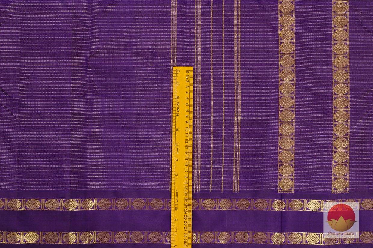 Kanchipuram Silk Saree - Handwoven Pure Silk - Pure Zari - Rudraksha Border - PV RA 22 - Archives - Silk Sari - Panjavarnam