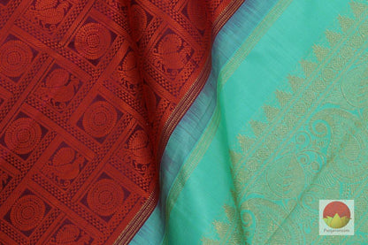 Kanchipuram Silk Saree - Handwoven Pure Silk - Pure Zari - Silk Thread Work - PV SRI 203 Archives - Silk Sari - Panjavarnam