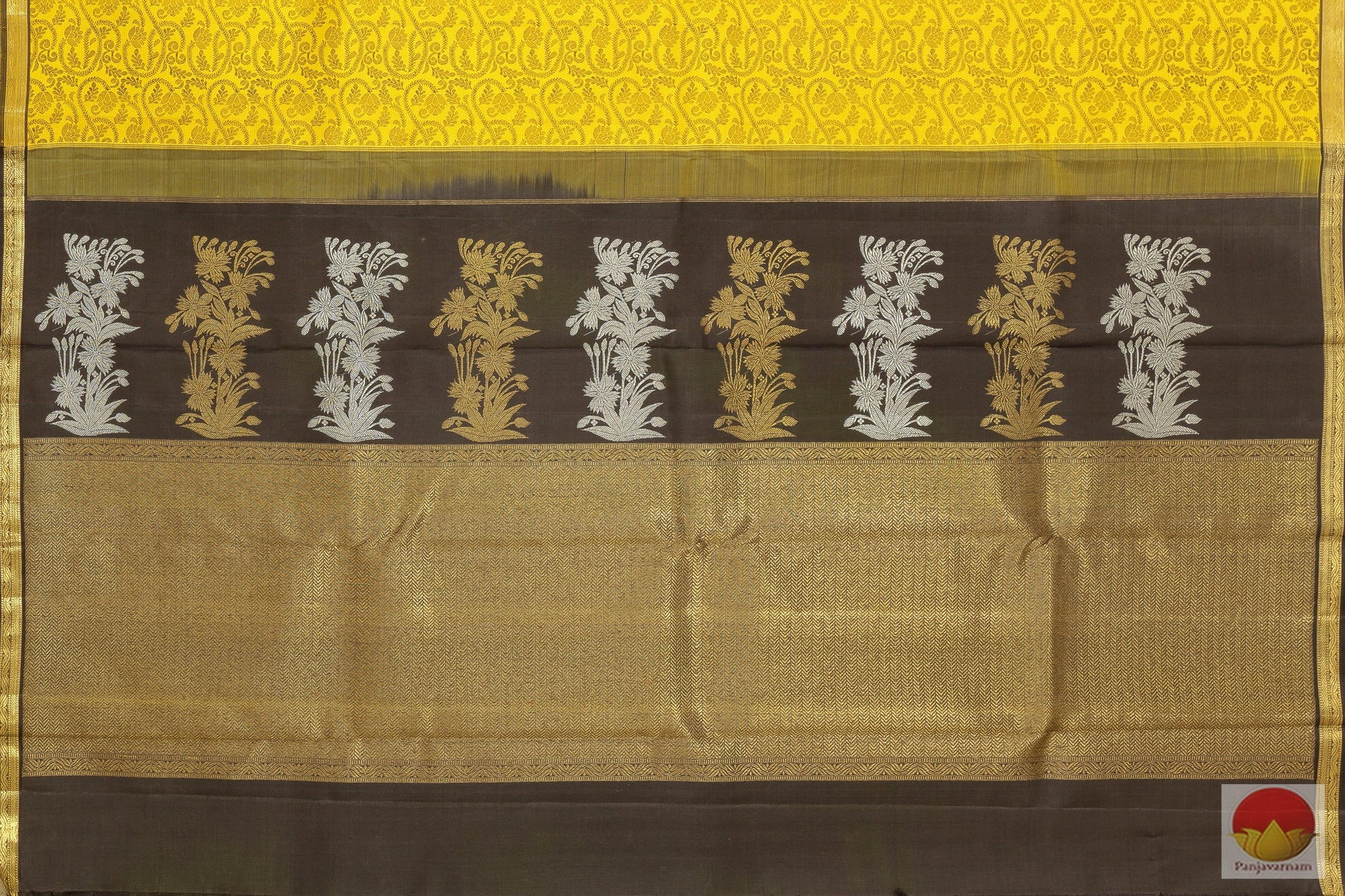 Kanchipuram Silk Saree - Handwoven Pure Silk - Pure Zari - Silk Thread Work - PV SVS 2006 Archives - Silk Sari - Panjavarnam