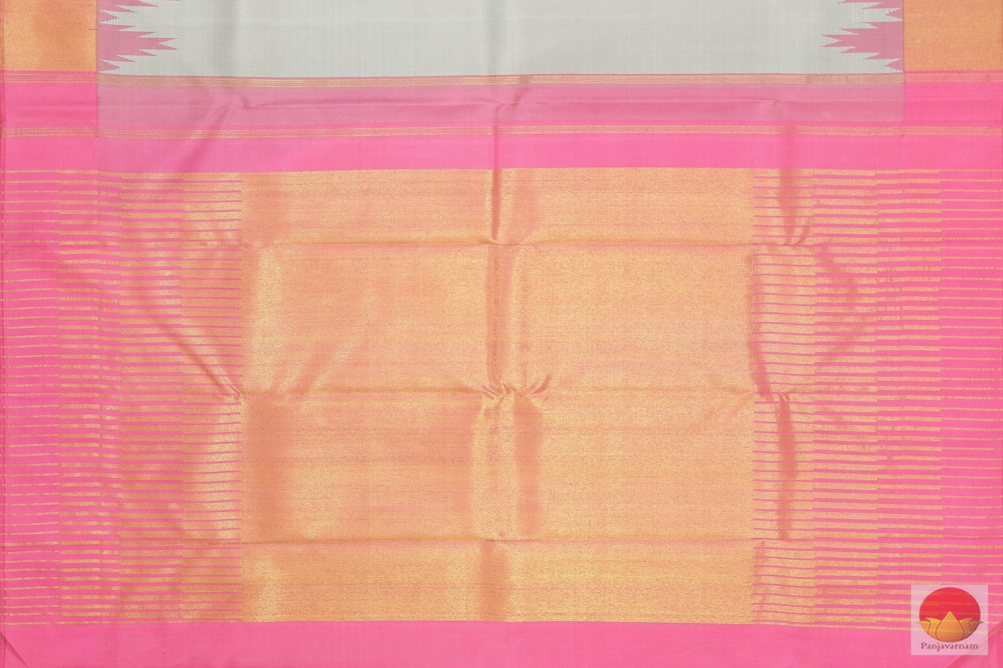 Kanchipuram Silk Saree - Handwoven Pure Silk - Pure Zari - Temple Border - PV SVS 2017 Archives - Silk Sari - Panjavarnam