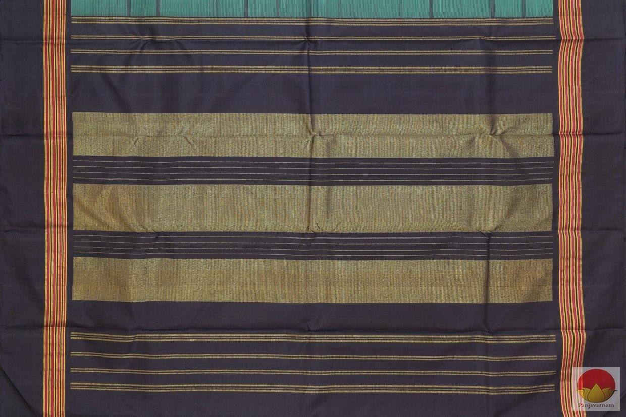 Kanchipuram Silk Saree - Handwoven Pure Silk - Pure Zari - Temple Korvai Border - PV G 4059 - Archives - Silk Sari - Panjavarnam