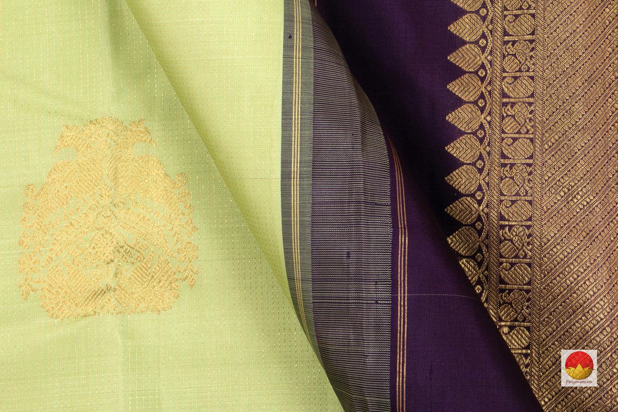 Kanchipuram Silk Saree - Handwoven Pure Silk - Pure Zari - Vaira Oosi - PV 2007 - Archives - Silk Sari - Panjavarnam