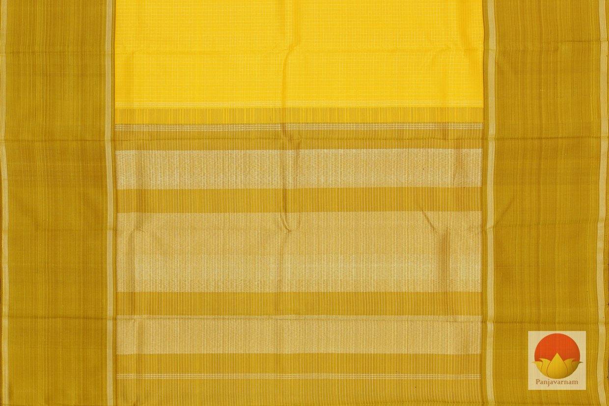 Kanchipuram Silk Saree - Handwoven Pure Silk - Pure Zari - Yellow & Mustard - PV KG 1552 - Archives - Silk Sari - Panjavarnam