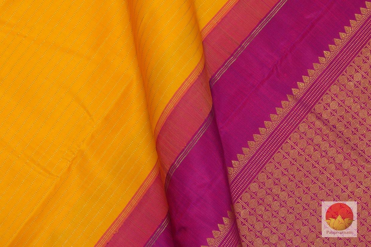 Kanchipuram Silk Saree - Handwoven Pure Silk - Pure Zari - Yellow & Pink - PV SRI 191 Archives - Silk Sari - Panjavarnam