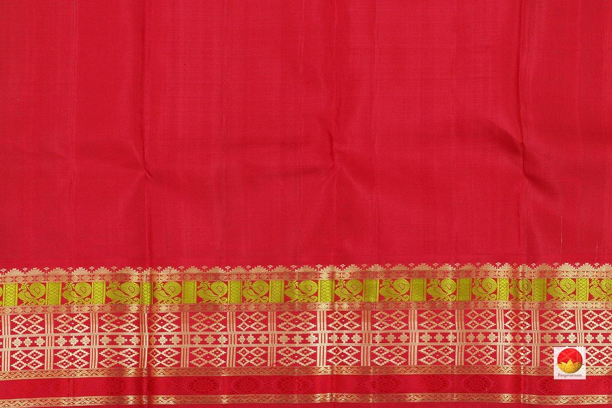 Kanchipuram Silk Saree - Handwoven Pure Silk - Pure Zari - Yellow & Red - PV SRI 1775 - Archives - Silk Sari - Panjavarnam