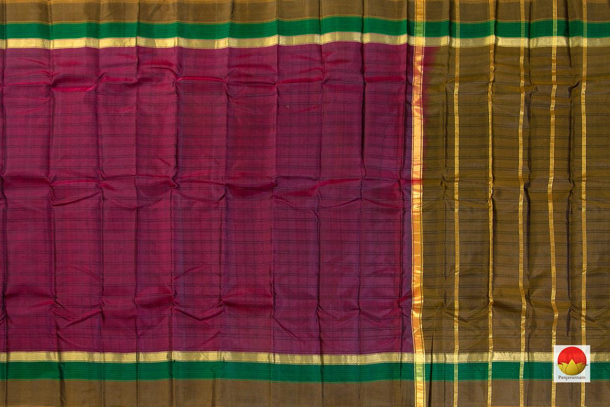 Kanchipuram Silk Saree - Handwoven Pure Silk - PV 18 - Silk Sari - Panjavarnam