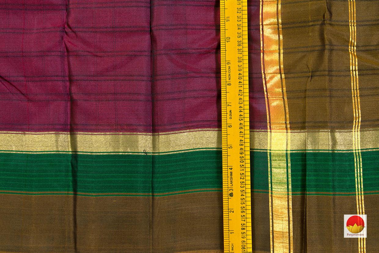 Kanchipuram Silk Saree - Handwoven Pure Silk - PV 18 - Silk Sari - Panjavarnam