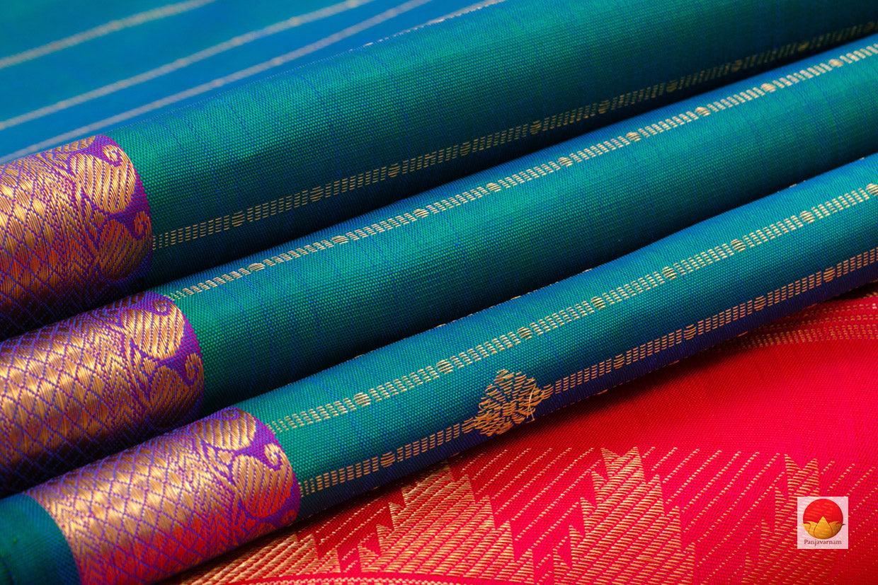 Kanchipuram Silk Saree - Handwoven Pure Silk - PV 2002 - Silk Sari - Panjavarnam
