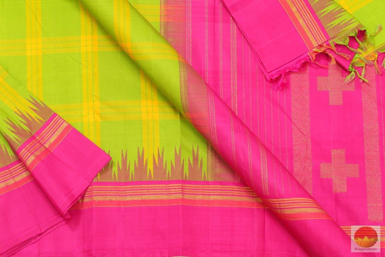 Kanchipuram Silk Saree - Handwoven Pure Silk - PV G 4057 - Silk Sari - Panjavarnam