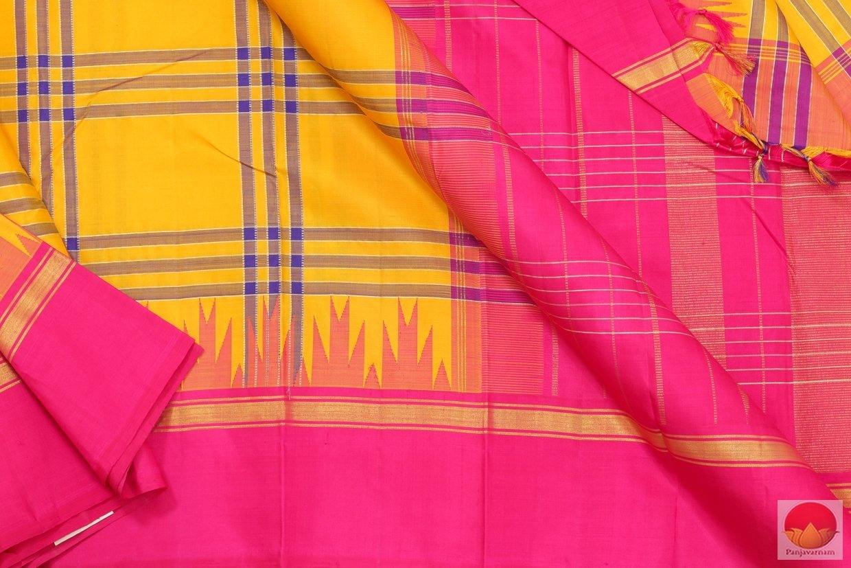 Kanchipuram Silk Saree - Handwoven Pure Silk - PV G 4087 - Silk Sari - Panjavarnam