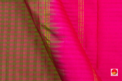 Kanchipuram Silk Saree - Handwoven Pure Silk - PV NYC 159 - Silk Sari - Panjavarnam