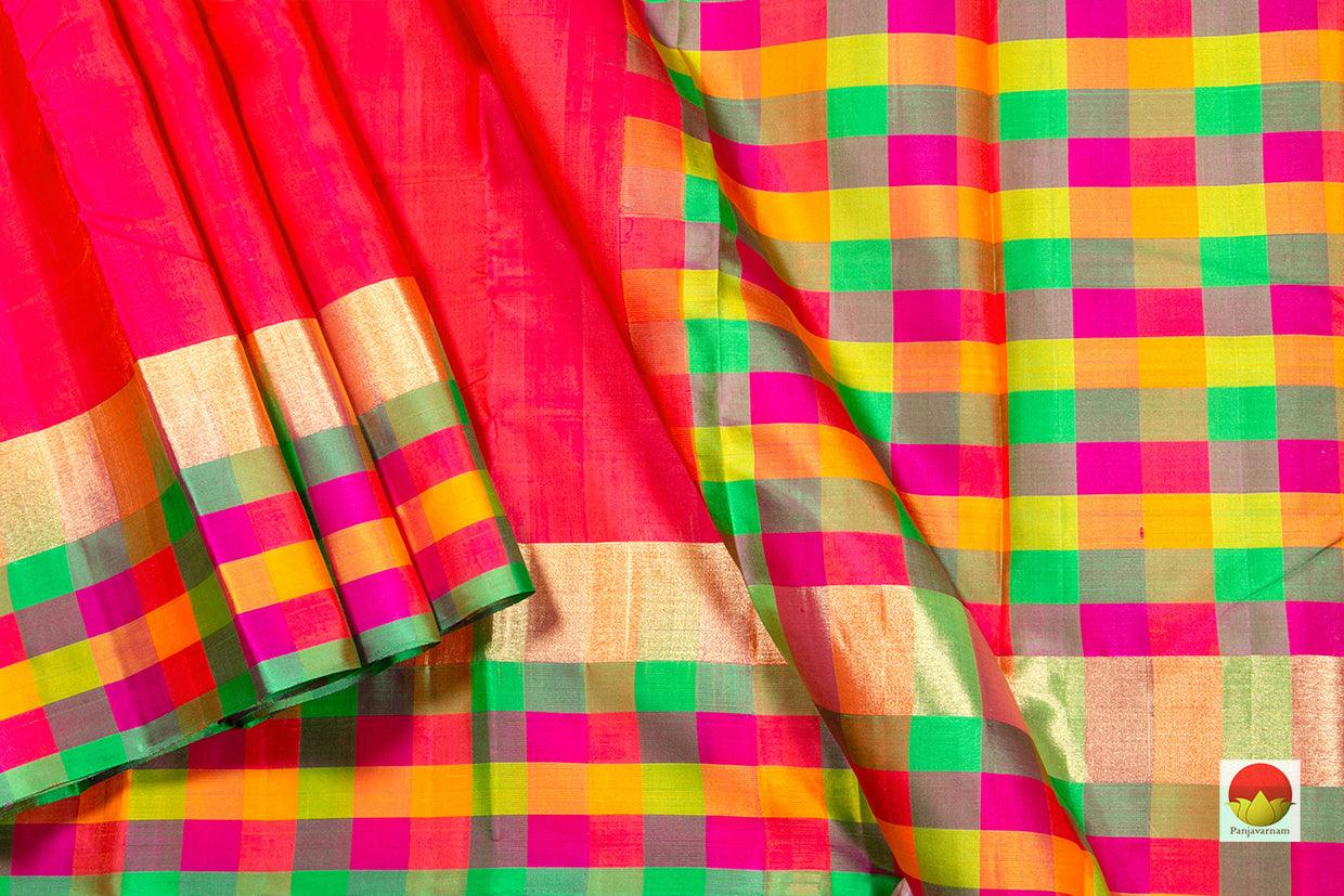 Kanchipuram Silk Saree - Handwoven Pure Silk - PV NYC 336 - Silk Sari - Panjavarnam