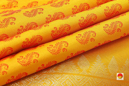 Kanchipuram Silk Saree - Handwoven Pure Silk - Rising Border - Pure Zari - PV SRI 2278 - Archives - Silk Sari - Panjavarnam