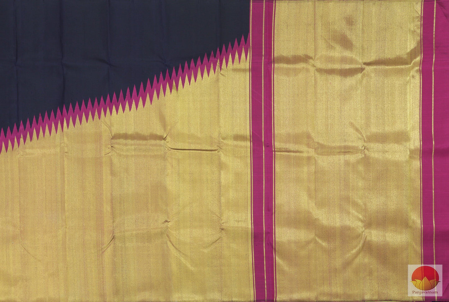 Kanchipuram Silk Saree - Handwoven Pure Silk - Rising Border - Pure Zari - PV SVS 2035 Archives - Silk Sari - Panjavarnam