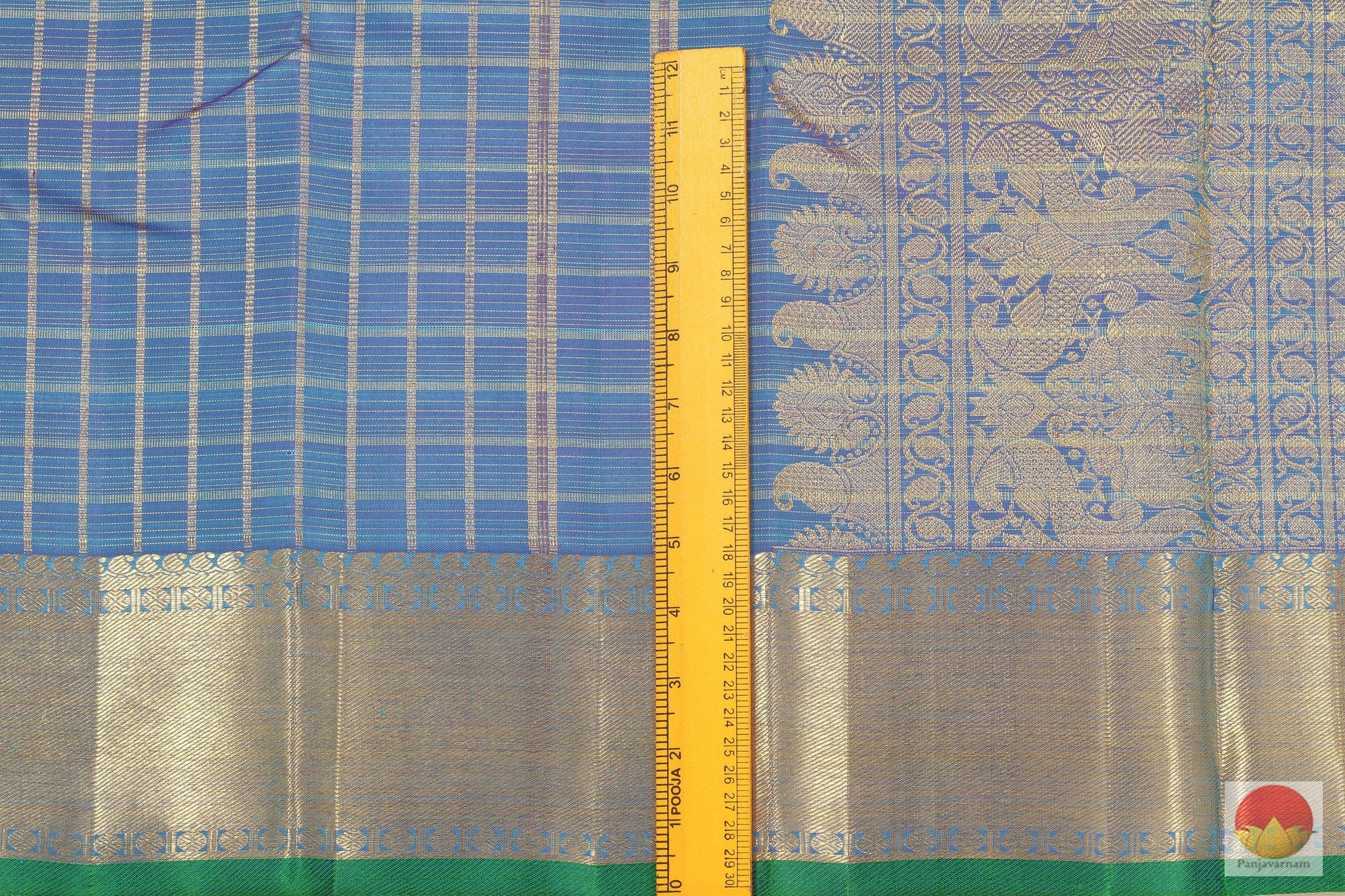 Kanchipuram Silk Saree - Handwoven Pure Silk Saree - Pure Zari - PV G 1972 - Archives - Silk Sari - Panjavarnam