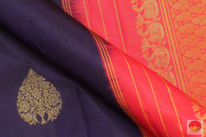 Kanchipuram Silk Saree - Handwoven Pure Silk Saree - Pure Zari - PVASB 13 Archives - Silk Sari - Panjavarnam