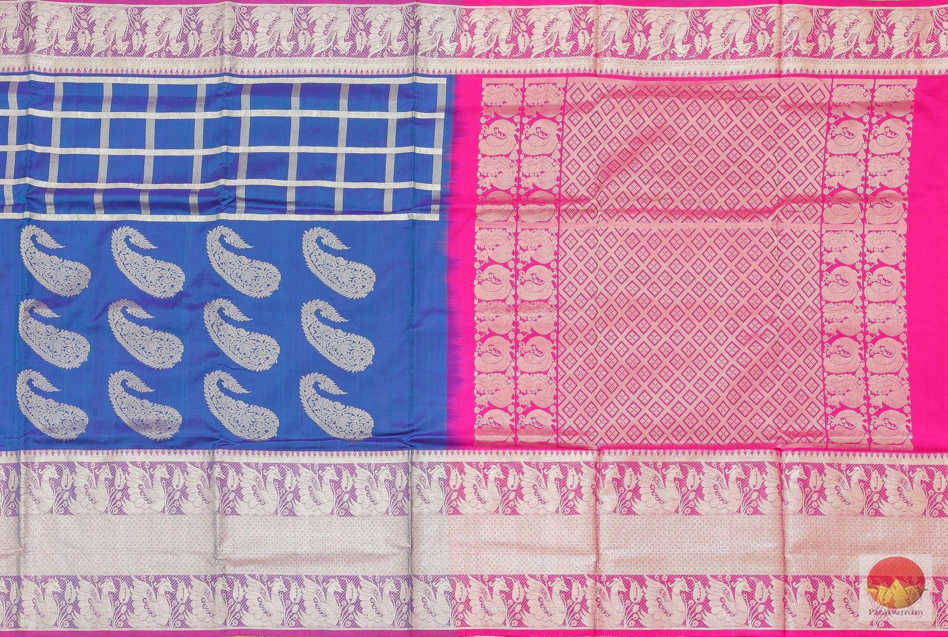 Kanchipuram Silk Saree - Handwoven Pure Silk - Silver Zari - PV SVS 2063 Archives - Silk Sari - Panjavarnam