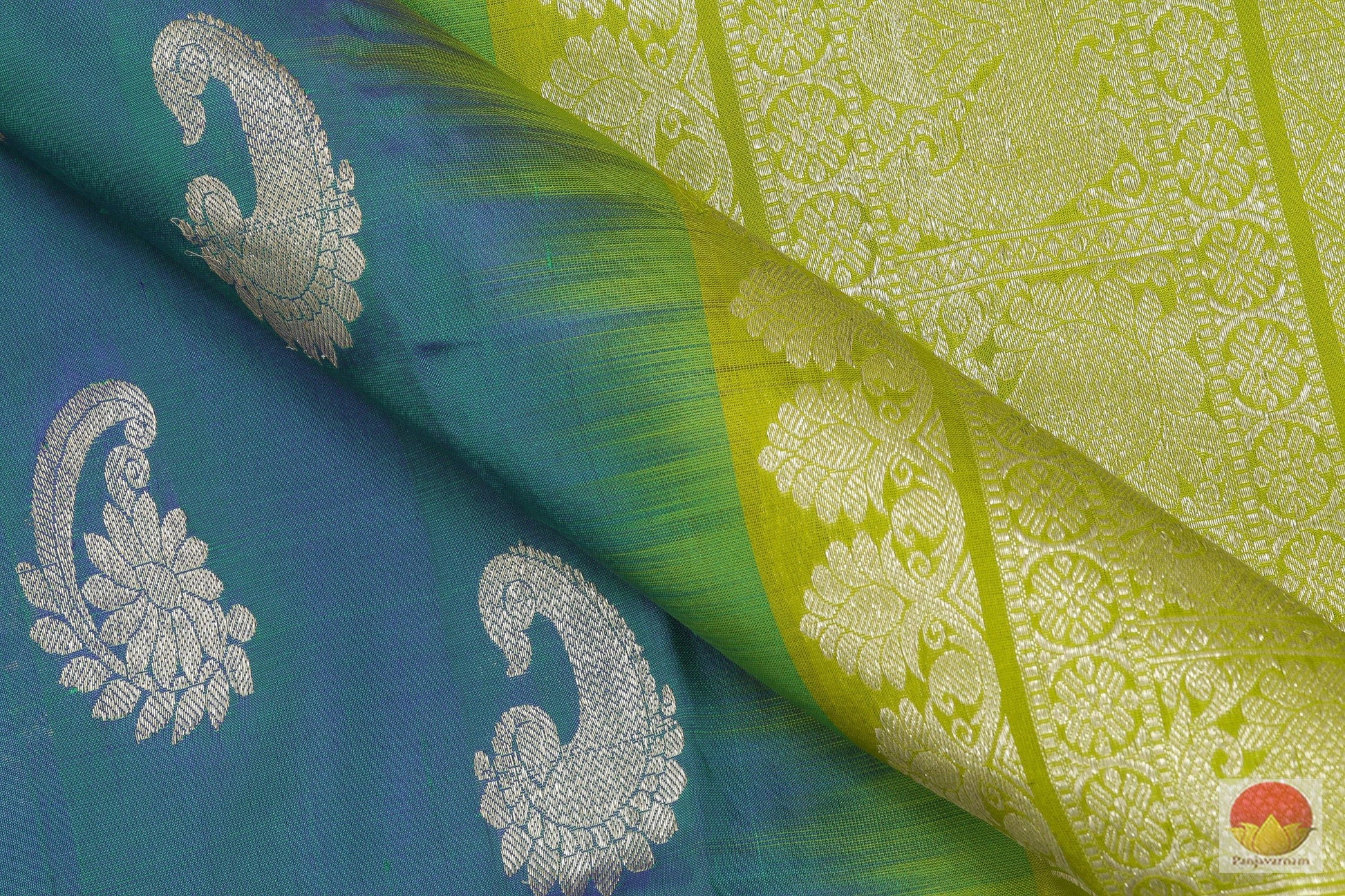 Kanchipuram Silk Saree - Handwoven Pure Silk - Silver Zari - PV SVS 2065 Archives - Silk Sari - Panjavarnam