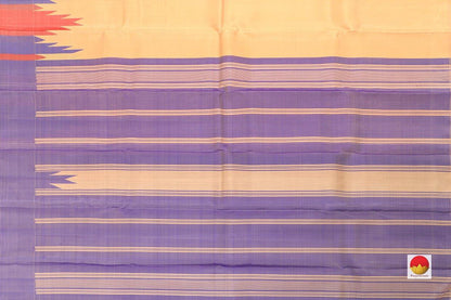 Kanchipuram Silk Saree - Handwoven Pure Silk - Temple Border - No Zari - PV SH NZ 203 - Silk Sari - Panjavarnam