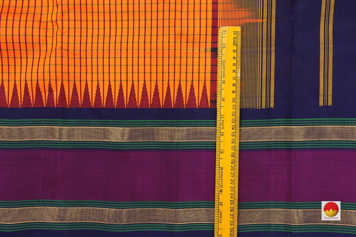 Kanchipuram Silk Saree - Handwoven Pure Silk - Temple Border - PV SH NZ 205 - Archives - Silk Sari - Panjavarnam