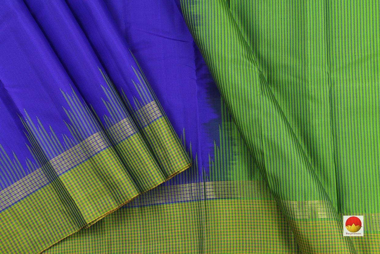 Kanchipuram Silk Saree - Handwoven Pure Silk - Temple Border - PV SH NZ 206 - Archives - Silk Sari - Panjavarnam