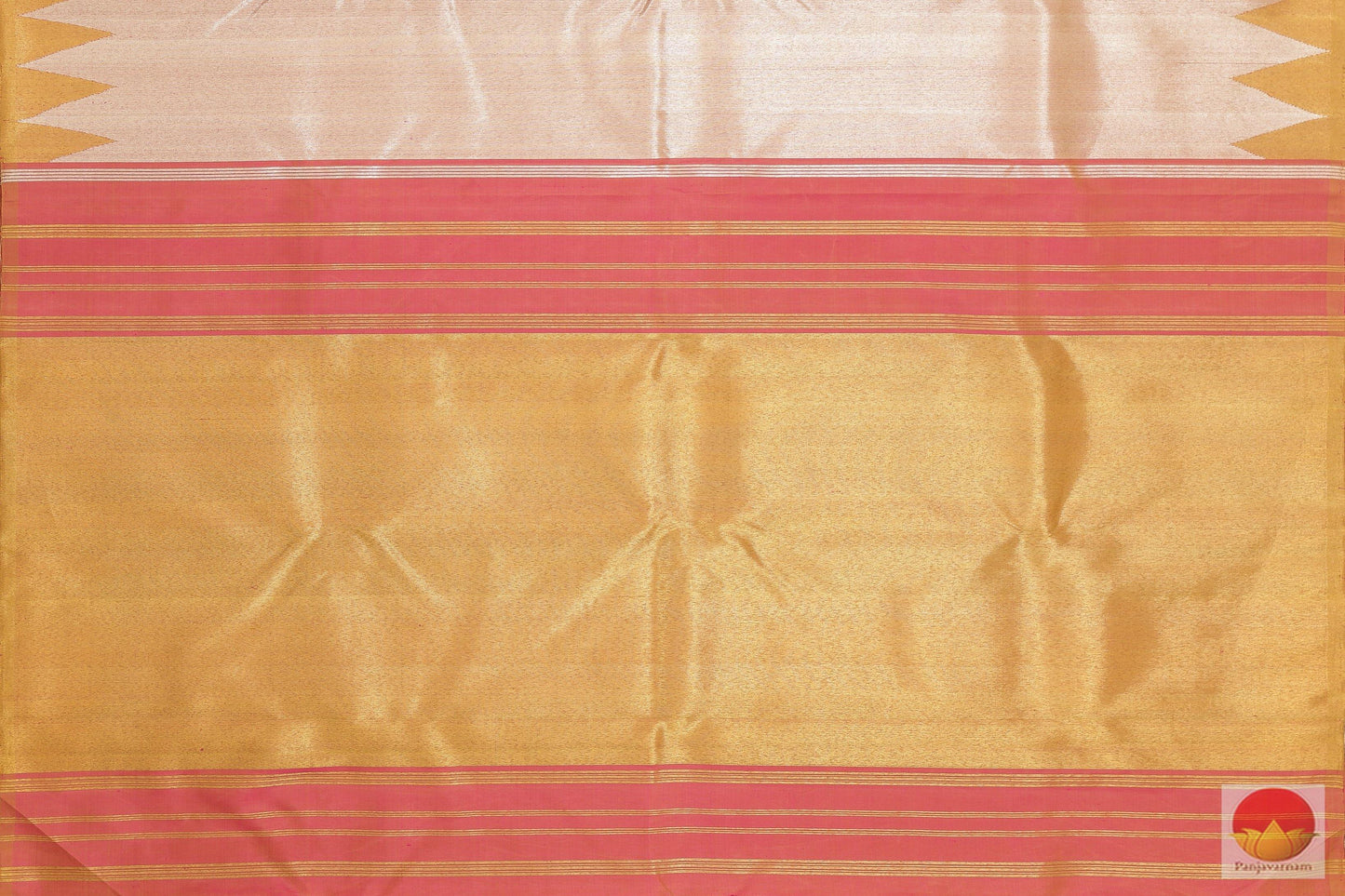 Kanchipuram Silk Saree - Handwoven Pure Silk - Temple Border - PV SVS 2021 Archives - Silk Sari - Panjavarnam