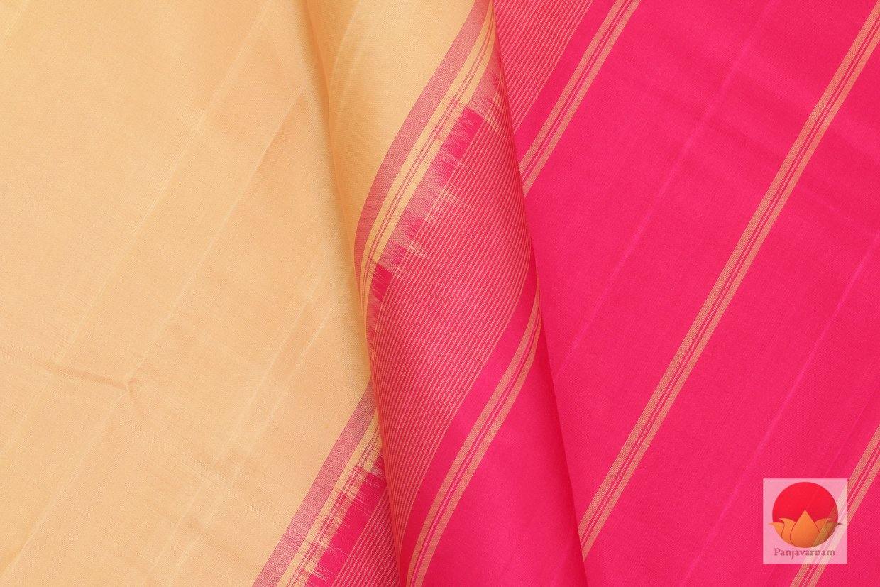 Kanchipuram Silk Saree - Handwoven Pure Silk - Temple Korvai Border - PV SH NZ 182 - Archives - Silk Sari - Panjavarnam