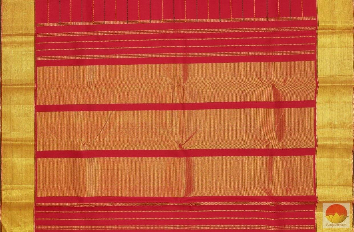 Kanchipuram Silk Saree - Handwoven Pure Silk -Veldhari Stripes - Pure Zari - PV G 4052 Archives - Silk Sari - Panjavarnam