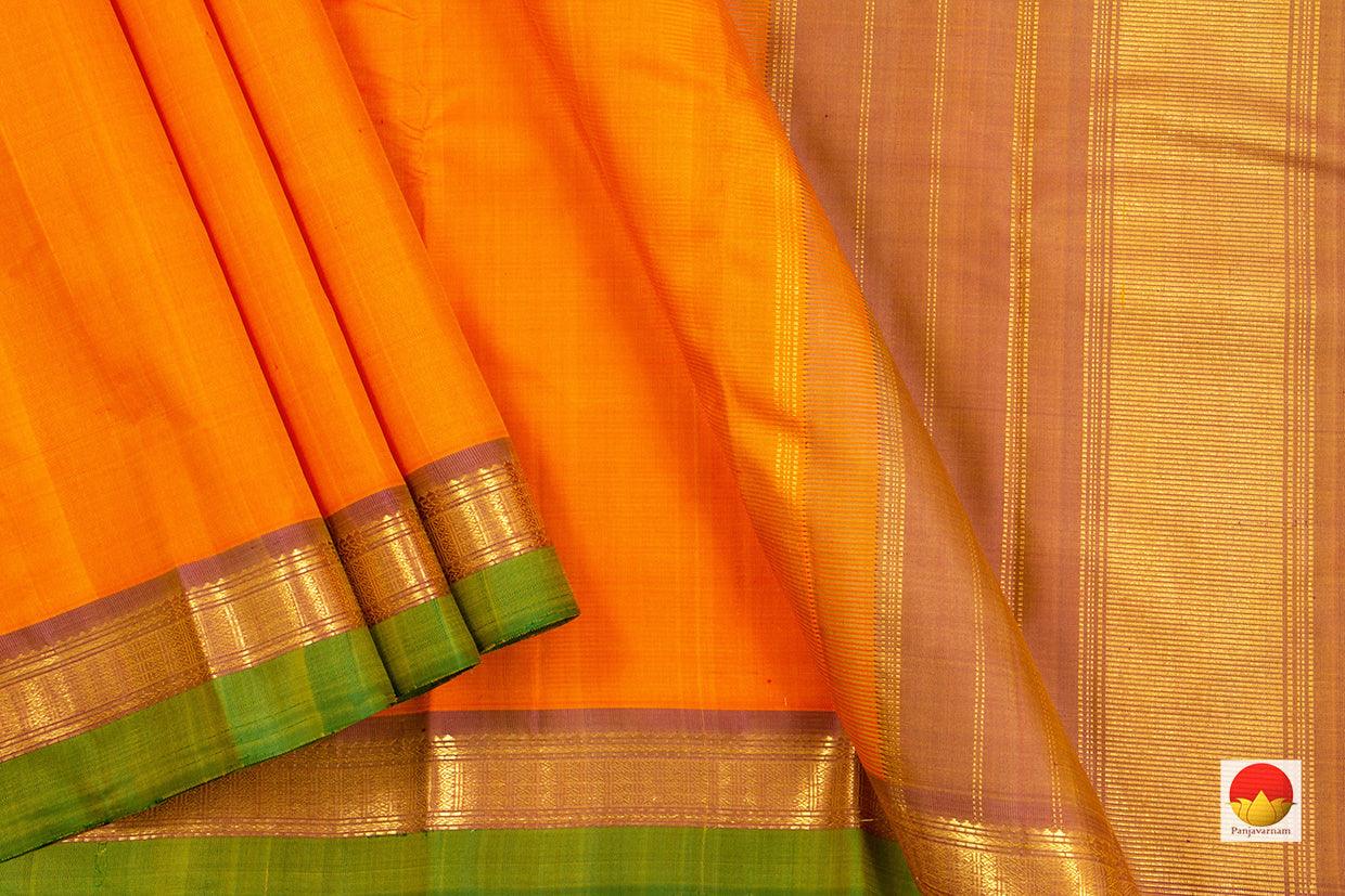 Kanchipuram Silk Saree - Handwoven Pure Sillk - Pure Zari - PV J 680 - Silk Sari - Panjavarnam