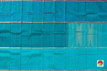 Kanchipuram Silk Saree - Mubbagam - Handwoven Pure Silk - Pure Zari - PV ABI 2717 - Silk Sari - Panjavarnam