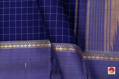 Kanchipuram Silk Saree - Mubbagam - Handwoven Pure Silk - Pure Zari - PV ABI 2718 - Silk Sari - Panjavarnam