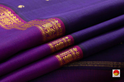 Kanchipuram Silk Saree - Mubbagam - Handwoven Pure Silk - Pure Zari - PV ABI 2719 - Silk Sari - Panjavarnam