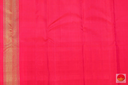Kanchipuram Silk Saree - Mustard & Pink - Self Checks - Pure Zari - G 1931 - Archives - Silk Sari - Panjavarnam