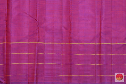Kanchipuram Silk Saree - Orange & Magenta - Pure Silk - Pure Zari - Handwoven Saree - PV G 1967 - Archives - Silk Sari - Panjavarnam