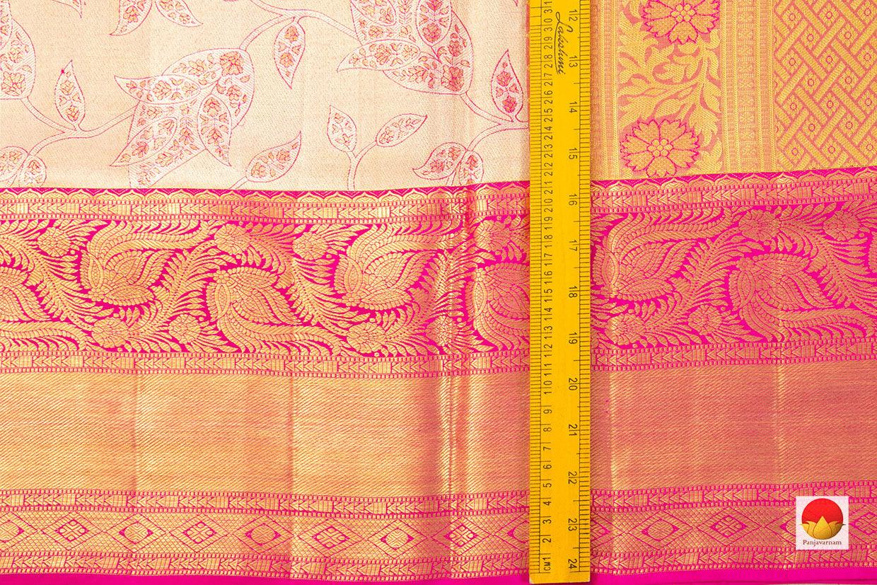 Kanchipuram Tissue Silk Saree - Handwoven Pure Silk - Pure Zari - PV NYC 374 - Silk Sari - Panjavarnam
