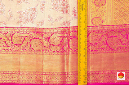 Kanchipuram Tissue Silk Saree - Handwoven Pure Silk - Pure Zari - PV NYC 374 - Silk Sari - Panjavarnam