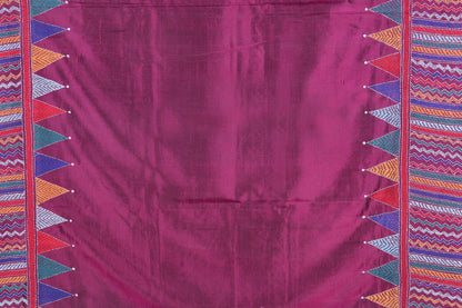 Kantha Work - Handwoven Pure Tussar Silk Saree - PT 59 Archives - Tussar Silk - Panjavarnam