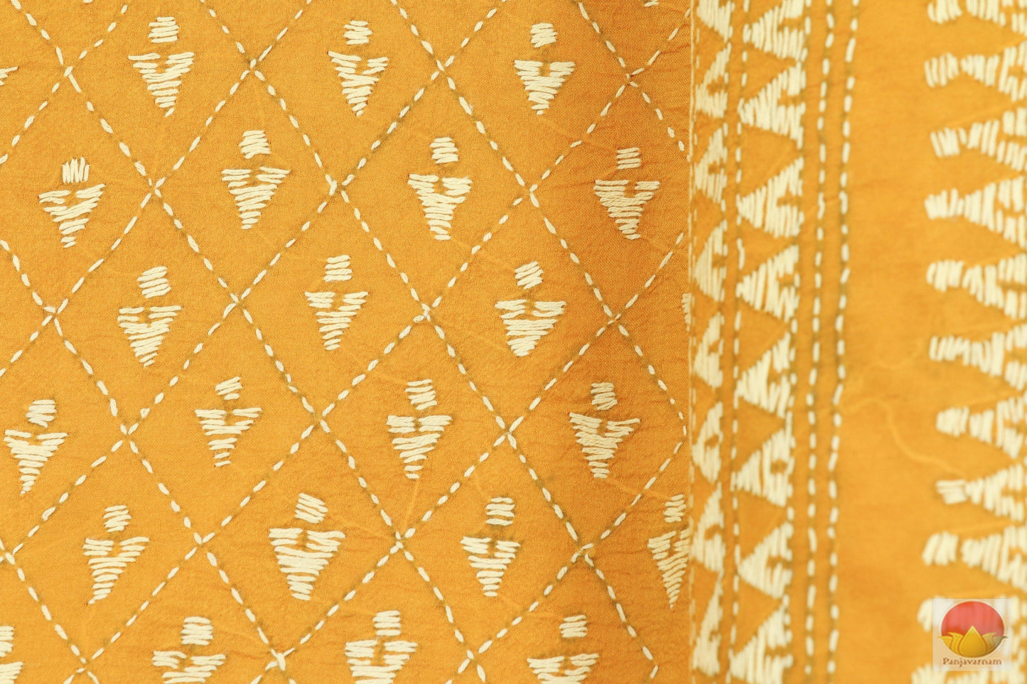 Kantha Work - Handwoven Pure Tussar Silk Saree - PT 61 Archives - Tussar Silk - Panjavarnam