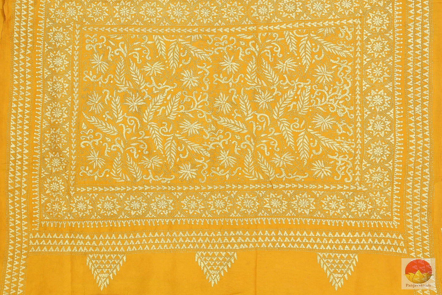 Kantha Work - Handwoven Pure Tussar Silk Saree - PT 61 Archives - Tussar Silk - Panjavarnam