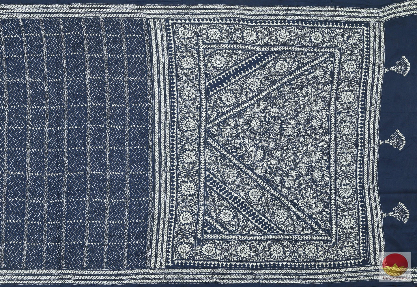 Kantha Work - Handwoven Pure Tussar Silk Saree - PT 62 Archives - Tussar Silk - Panjavarnam