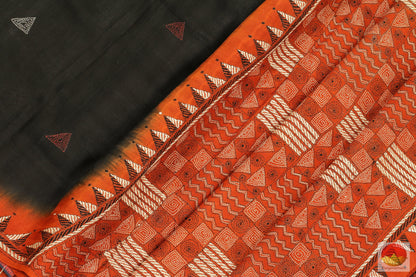 Kantha Work - Handwoven Pure Tussar Silk Saree - PT 69 Archives - Tussar Silk - Panjavarnam