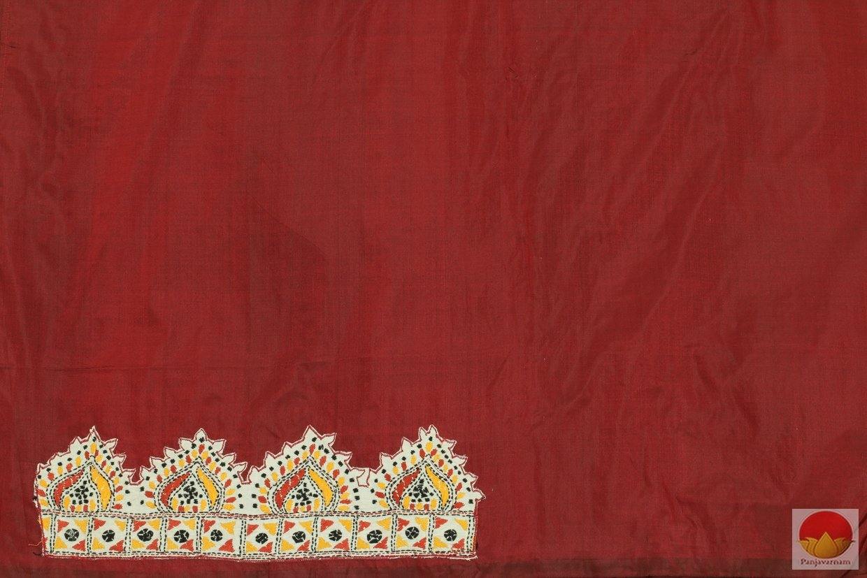 Kantha Work - Pure Tussar Silk Saree - PT 110 - Tussar Silk - Panjavarnam