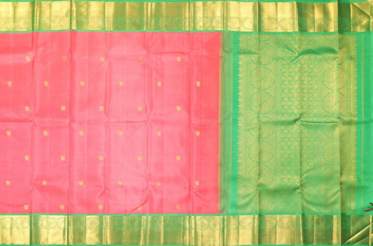 Korvai Border Handwoven Pure Silk Kanjivaram Saree - Pure Zari - PVJL 0718 1518 Archives - Silk Sari - Panjavarnam