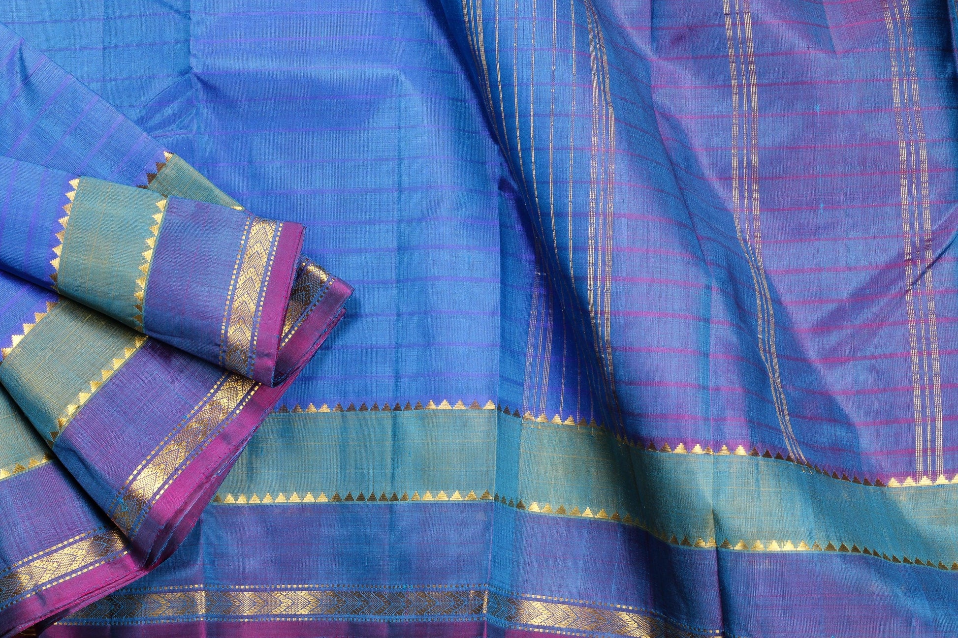 Light Weight Handwoven Kanjivaram Pure Silk Saree - PVM 0318 1277 - Silk Sari - Panjavarnam