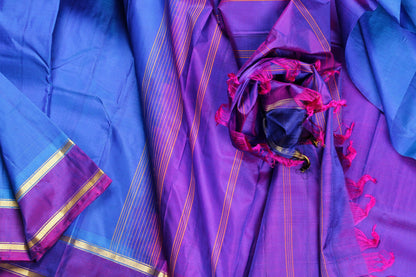 Light Weight Handwoven Kanjivaram Pure Silk Saree - PVM 0318 1284 - Silk Sari - Panjavarnam