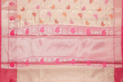 Light Weight Handwoven Silk Cotton Sari - PSC 001 - Linen Sari - Panjavarnam