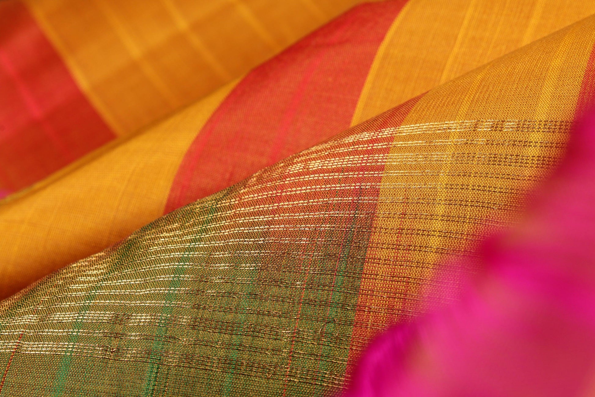 Light Weight Kanjivaram Pure Silk Saree - Handwoven - PVM 0318 1283 - Silk Sari - Panjavarnam