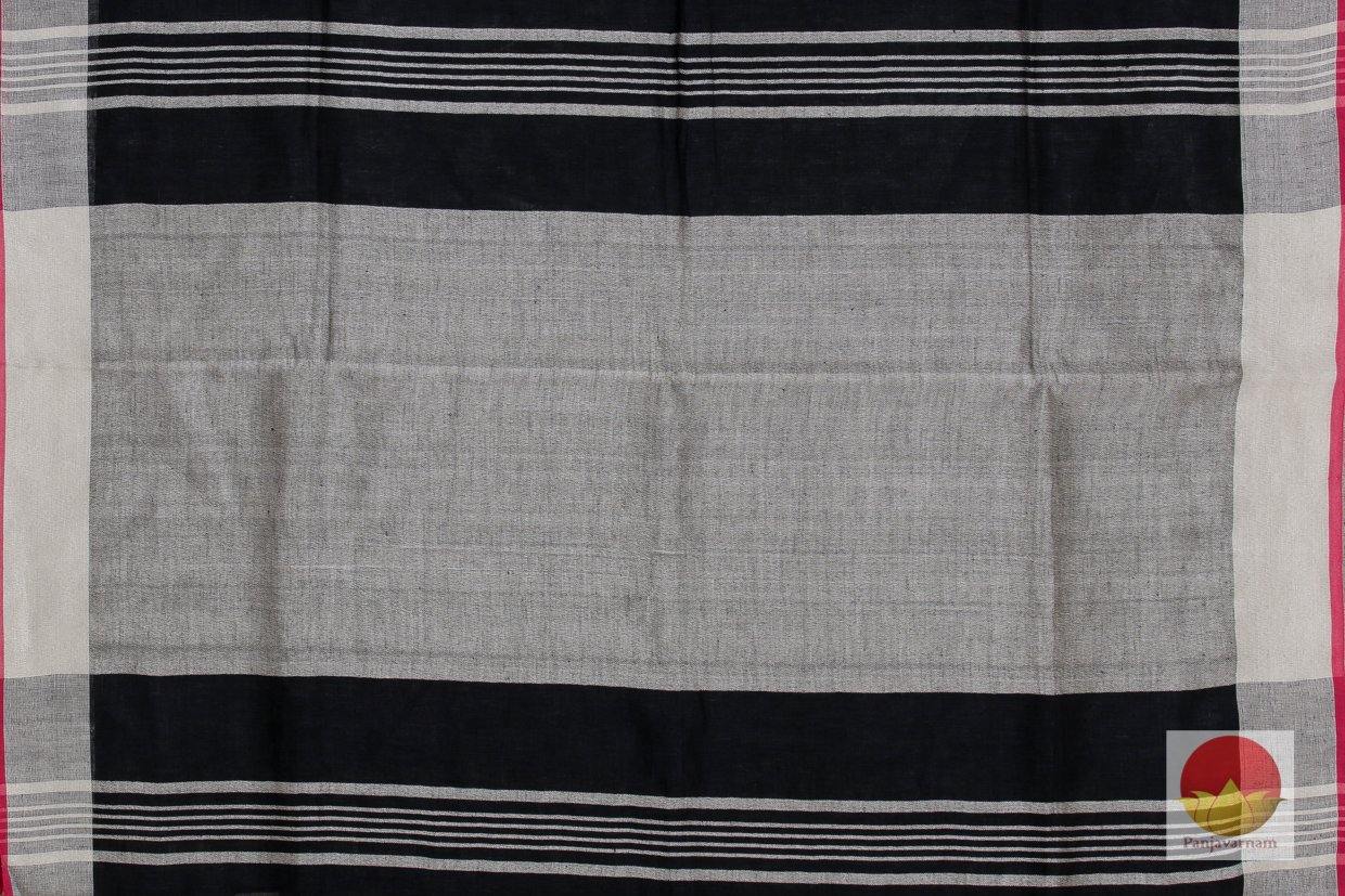 Linen Saree - Handwoven Pure Linen - PL 368 - Archives - Linen Sari - Panjavarnam