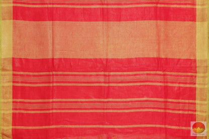 pallu detail of linen saree