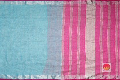 body and pallu of handwoven linen saree